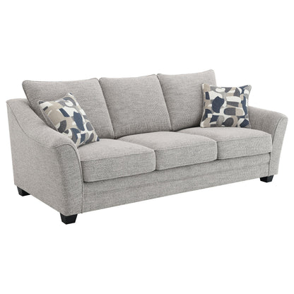 Tomkins Light Gray 3-Piece Boucle Upholstered Sofa Set from Coaster - Luna Furniture
