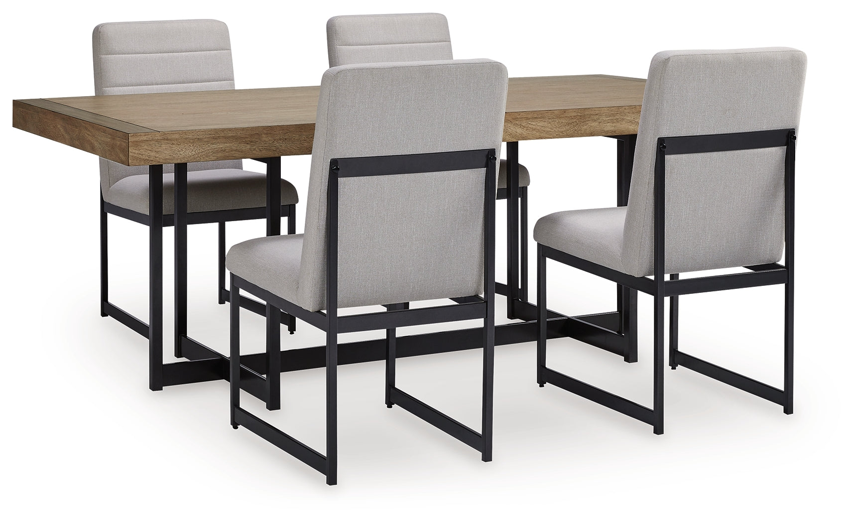 Tomtyn Dining Table and 4 Chairs in Light Brown - PKG020804