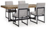 Tomtyn Dining Table and 4 Chairs in Light Brown - PKG020804