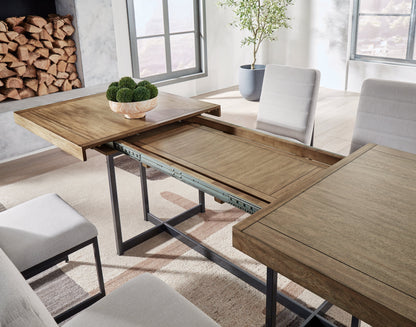 Tomtyn Dining Table and 6 Chairs in Light Brown - PKG020805