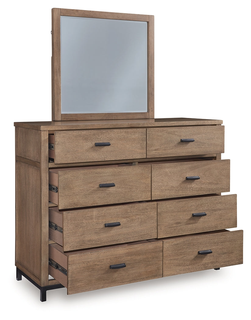 Tomtyn Light Brown Dresser and Mirror - B622B1