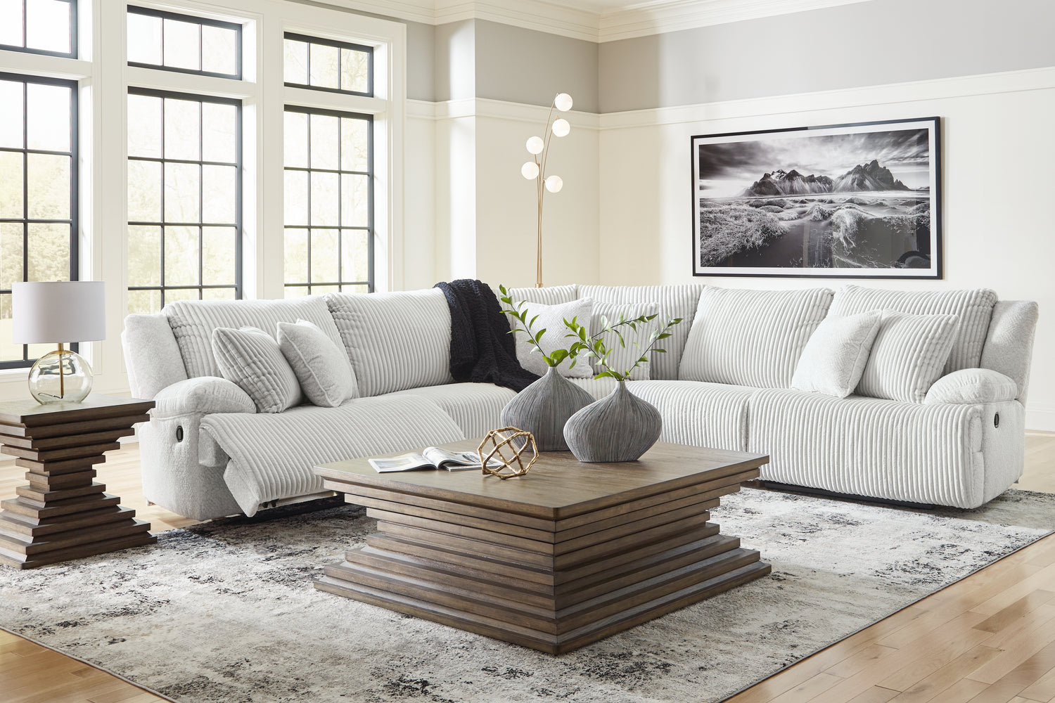 Top Tier Alloy 5-Piece Reclining Sectional - 92706S3
