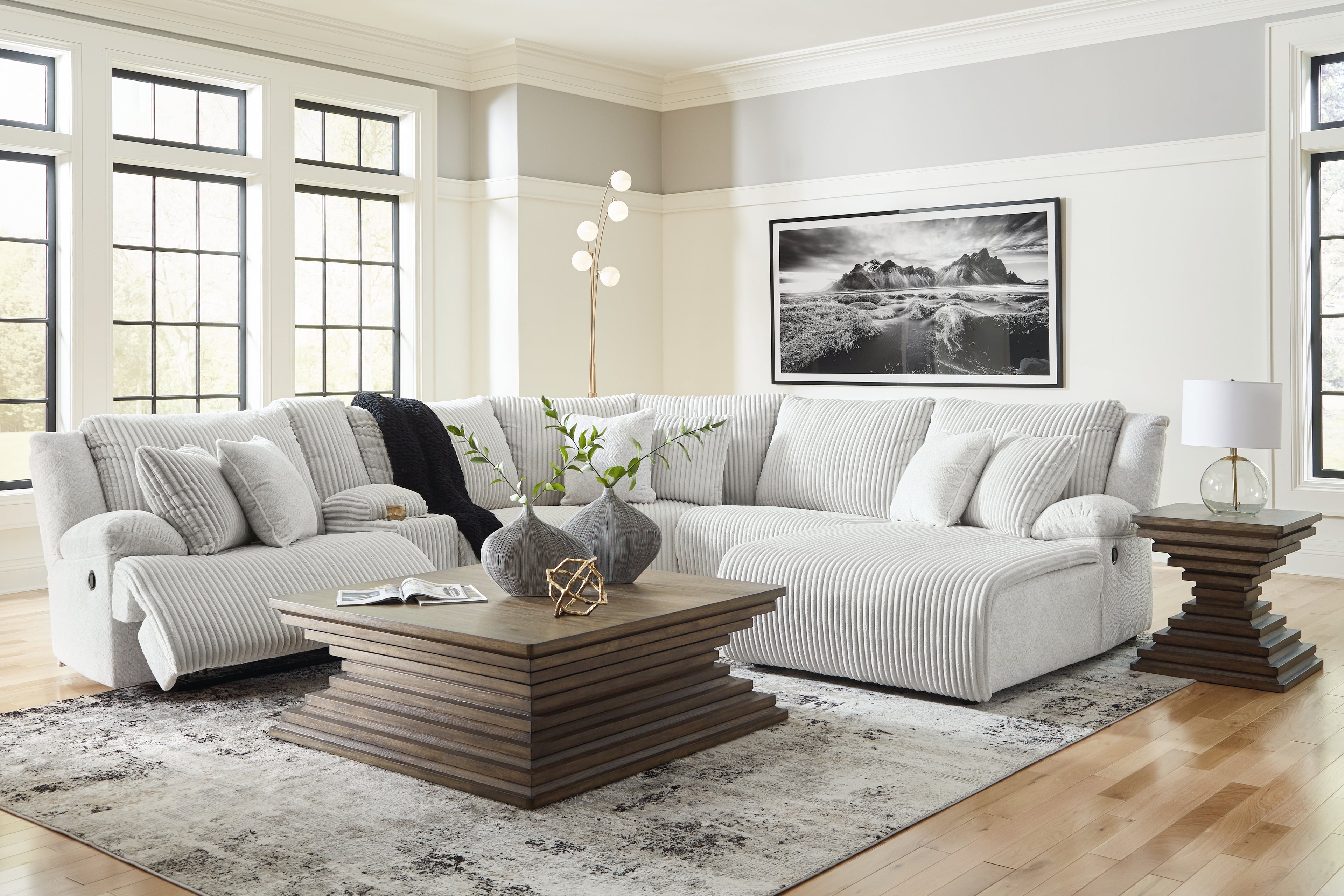 Top Tier Alloy 6-Piece Reclining Sectional with Chaise - 92706S1