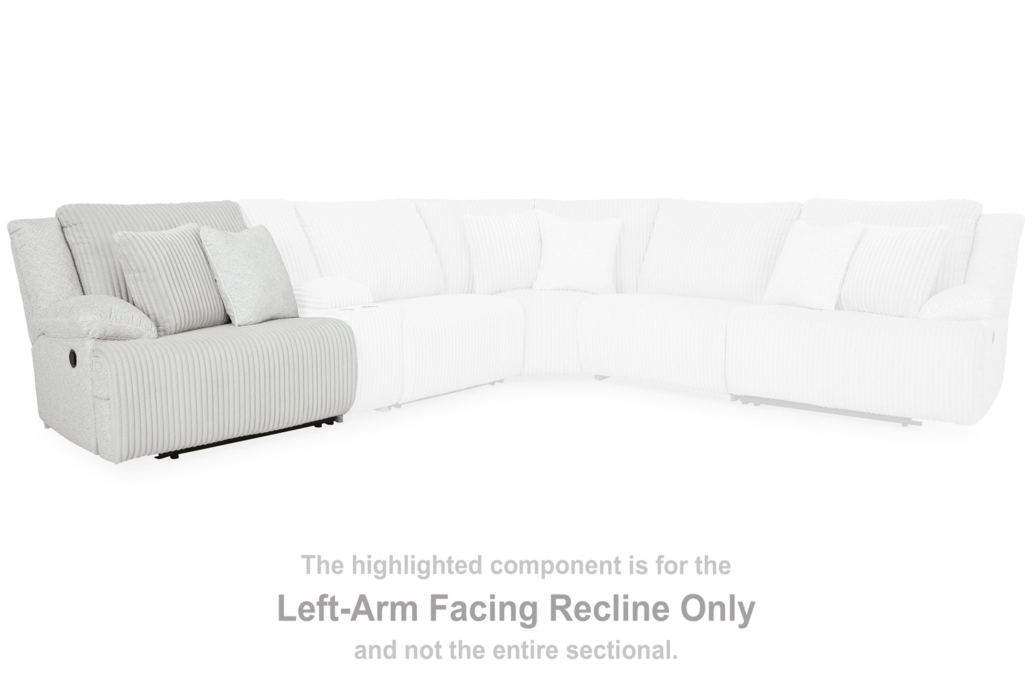 Top Tier Alloy Left-Arm Facing Recliner - 9270640