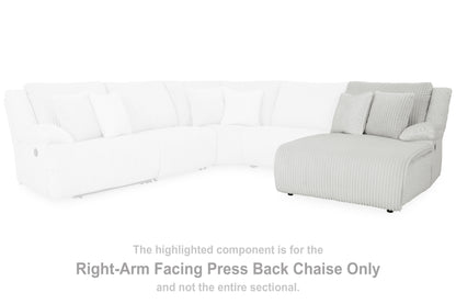 Top Tier Alloy Right-Arm Facing Press Back Chaise - 9270607