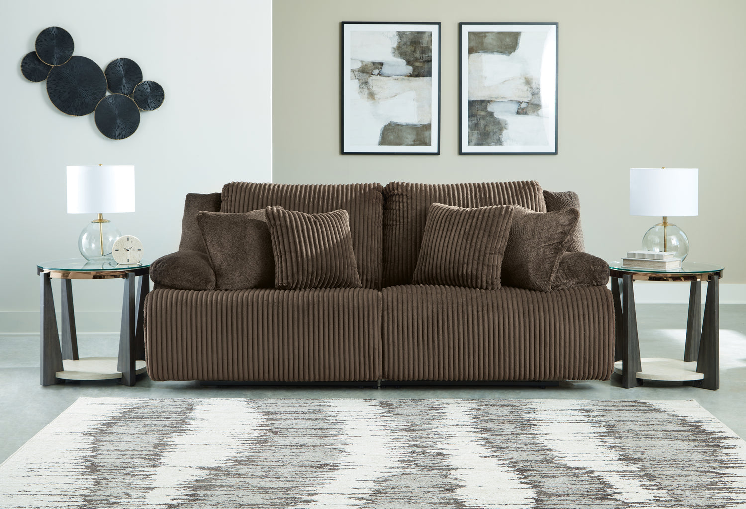 Top Tier Chocolate 2-Piece Sectional Loveseat - 92705S9