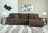 Top Tier Chocolate 3-Piece Sectional Sofa Chaise - 92705S6
