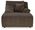 Top Tier Chocolate 3-Piece Sofa Chaise Sectional - 92705S10