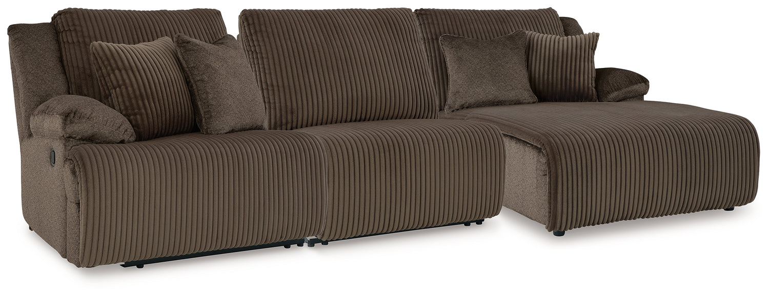 Top Tier Chocolate 3-Piece Sofa Chaise Sectional - 92705S10