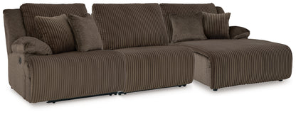 Top Tier Chocolate 3-Piece Sofa Chaise Sectional - 92705S10