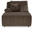Top Tier Chocolate 3-Piece Sofa Chaise Sectional - 92705S11