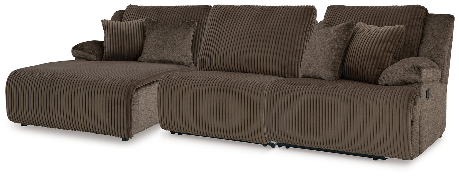 Top Tier Chocolate 3-Piece Sofa Chaise Sectional - 92705S11