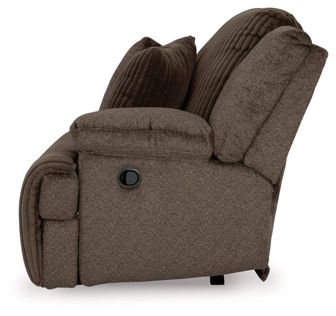 Top Tier Chocolate 4-Piece Reclining Sectional with Chaise - 92705S12