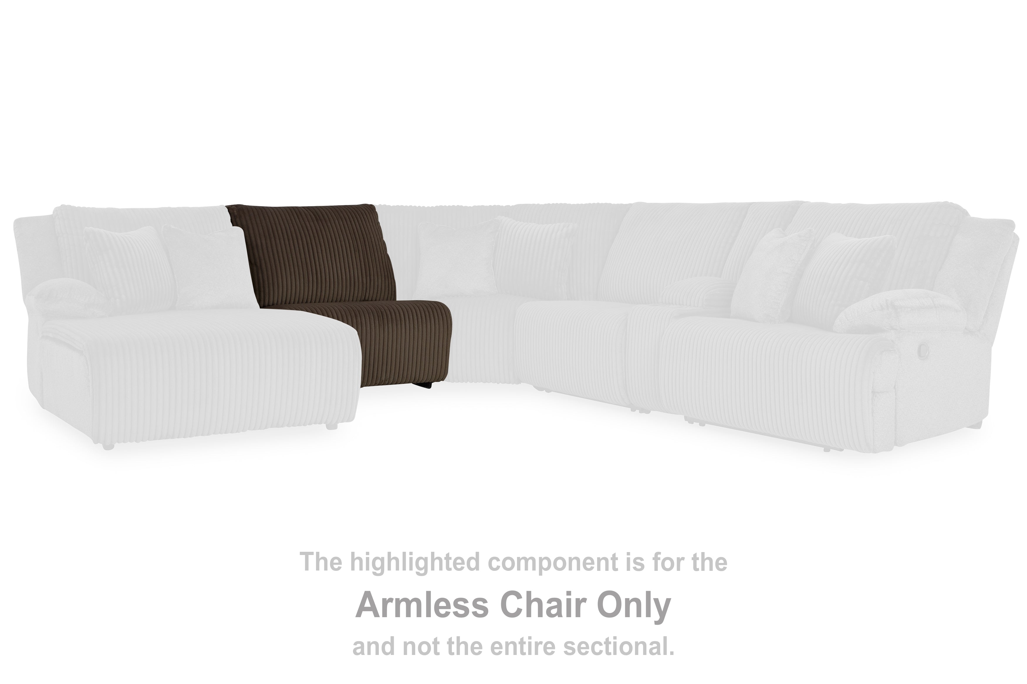 Top Tier Chocolate Armless Chair - 9270546