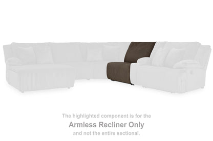 Top Tier Chocolate Armless Recliner - 9270519