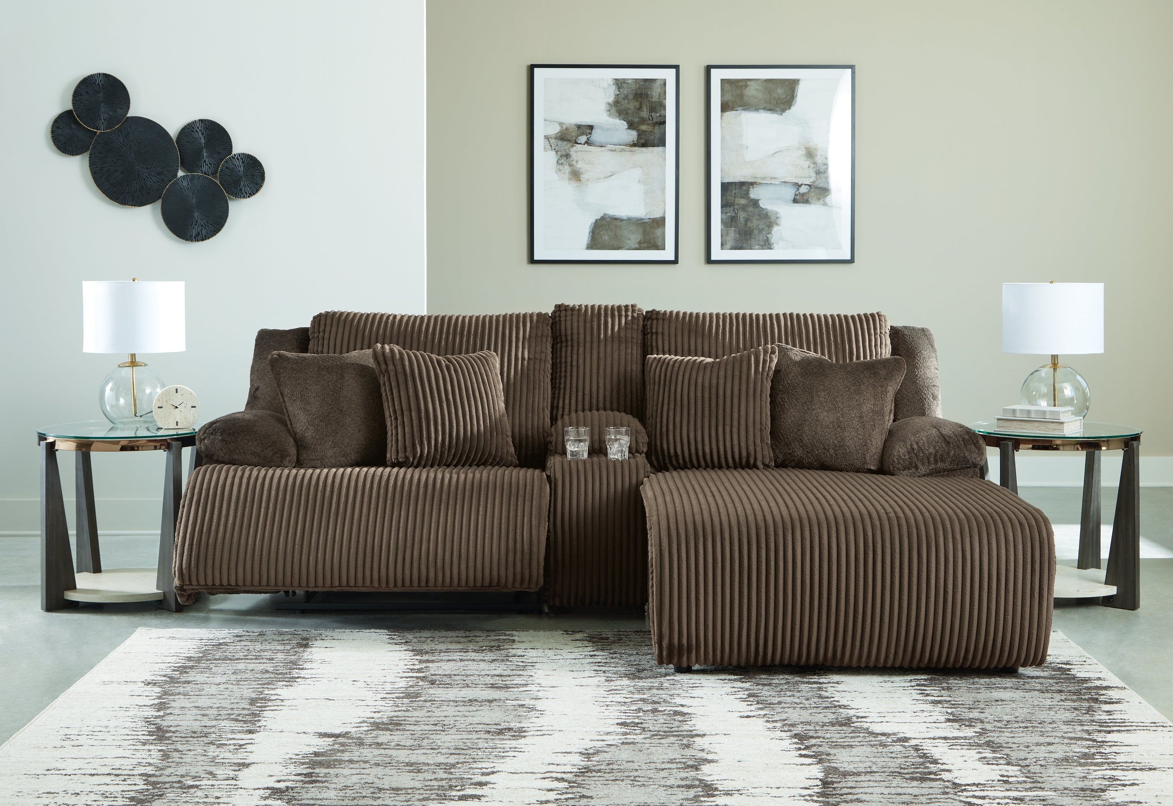 Top Tier Sofa and Recliner in Chocolate from Ashley - Luna Furniture