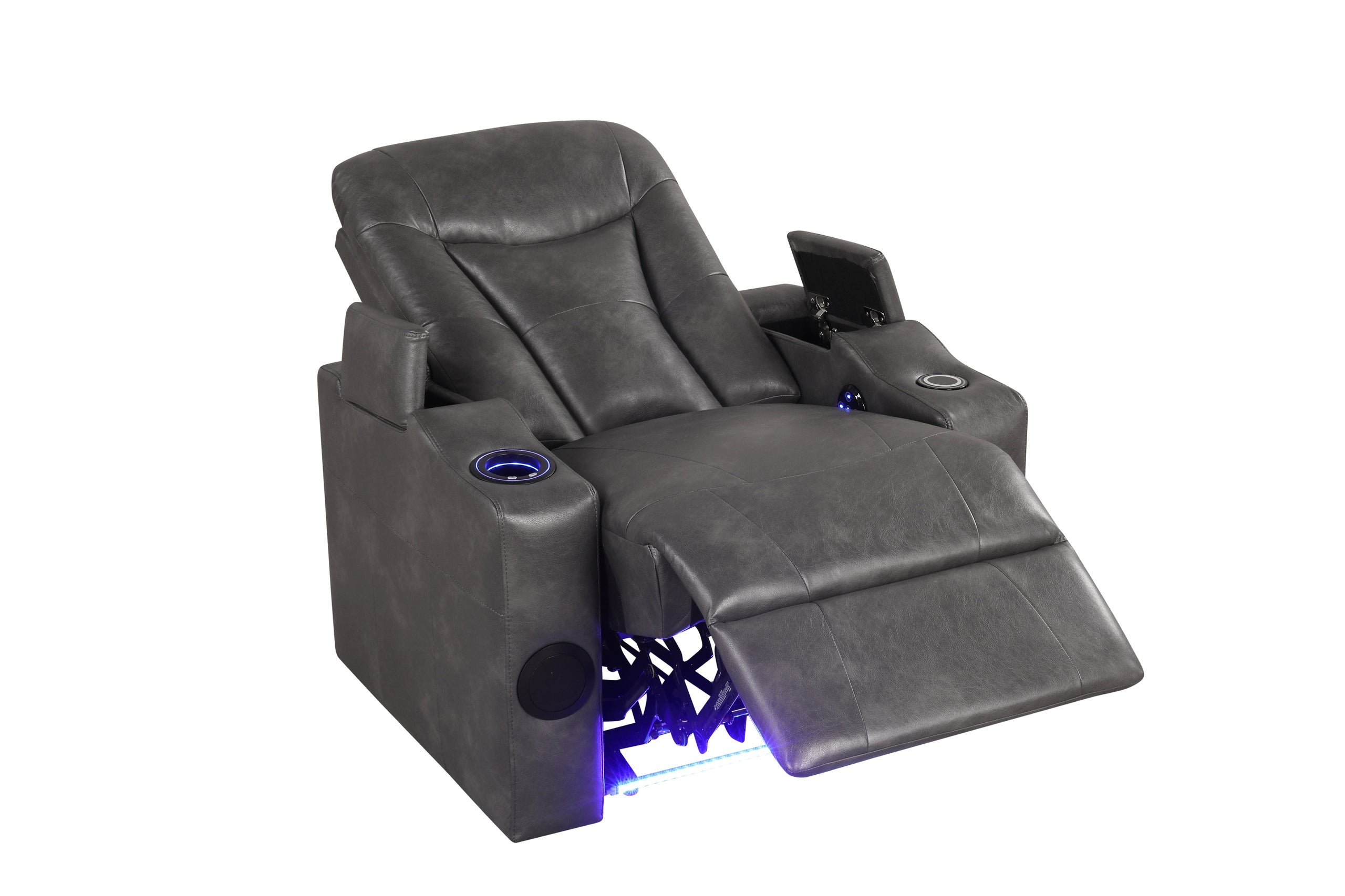 TOPGUN2 Dark Gray - Power Recliner (Bluetooth Speaker + Led Light) - TOPGUN2 DARK GRAY