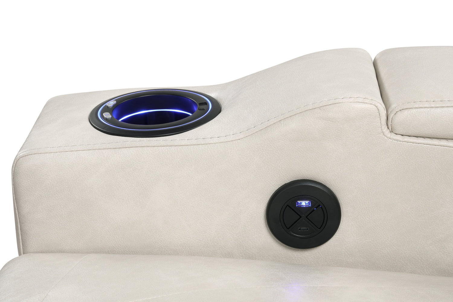 TOPGUN2 Ivory - Power Recliner (Bluetooth Speaker + Led Light) - TOPGUN2 Ivory