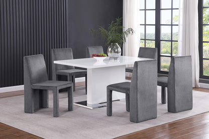 Tordera Velvet Upholstered Side Chair Grey (Set of 2) - 108512