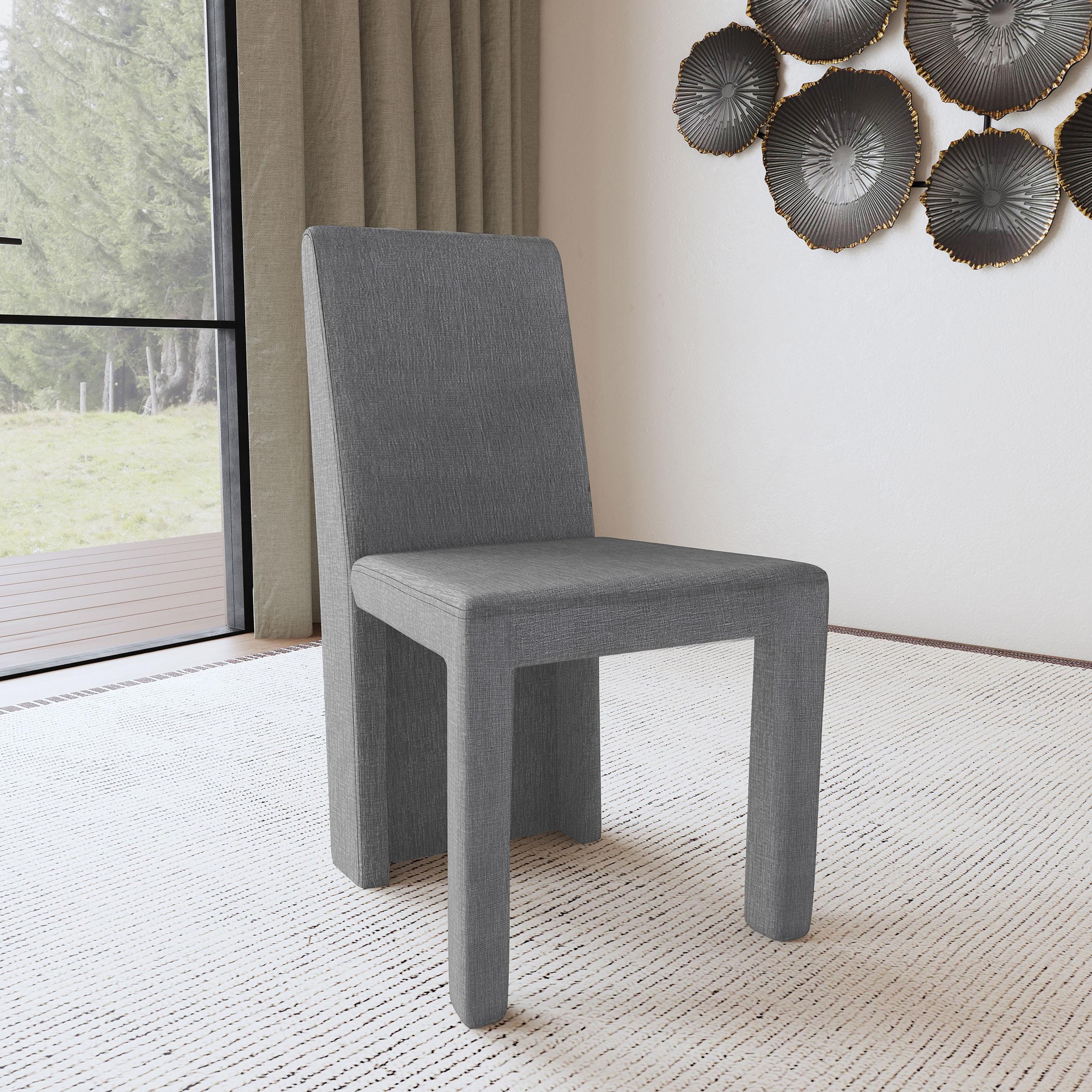 Tordera Velvet Upholstered Side Chair Grey (Set of 2) - 108512