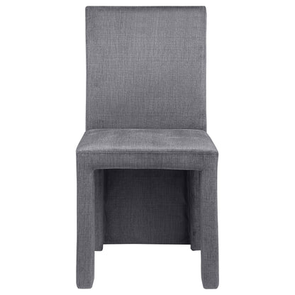 Tordera Velvet Upholstered Side Chair Grey (Set of 2) - 108512
