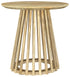 Touhy Round Solid Wood End Side Table Natural Mango - 710607
