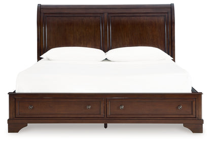 Trellington Brown King Sleigh Storage Bed - B716B2