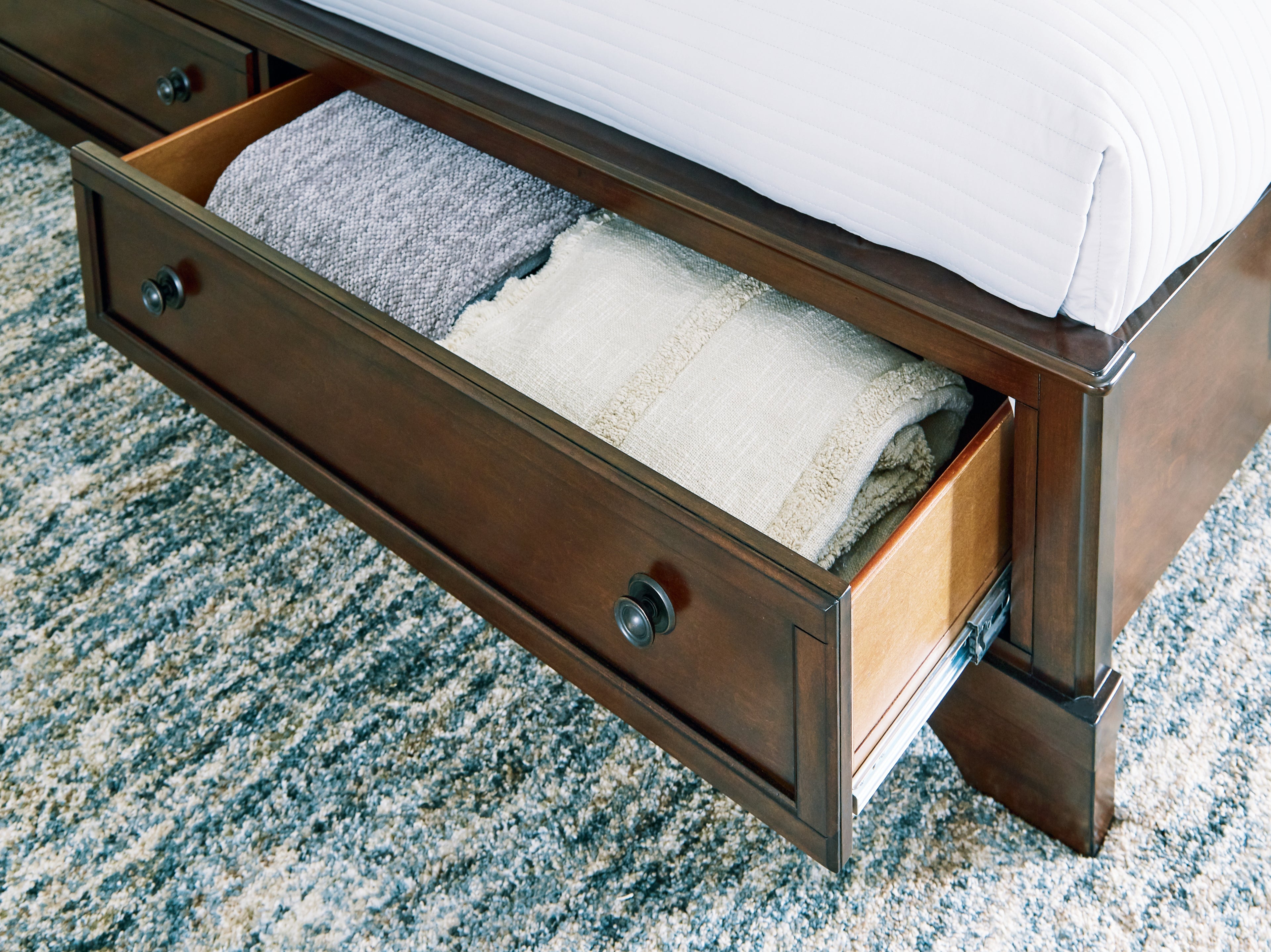 Trellington Brown King Sleigh Storage Bed - B716B2