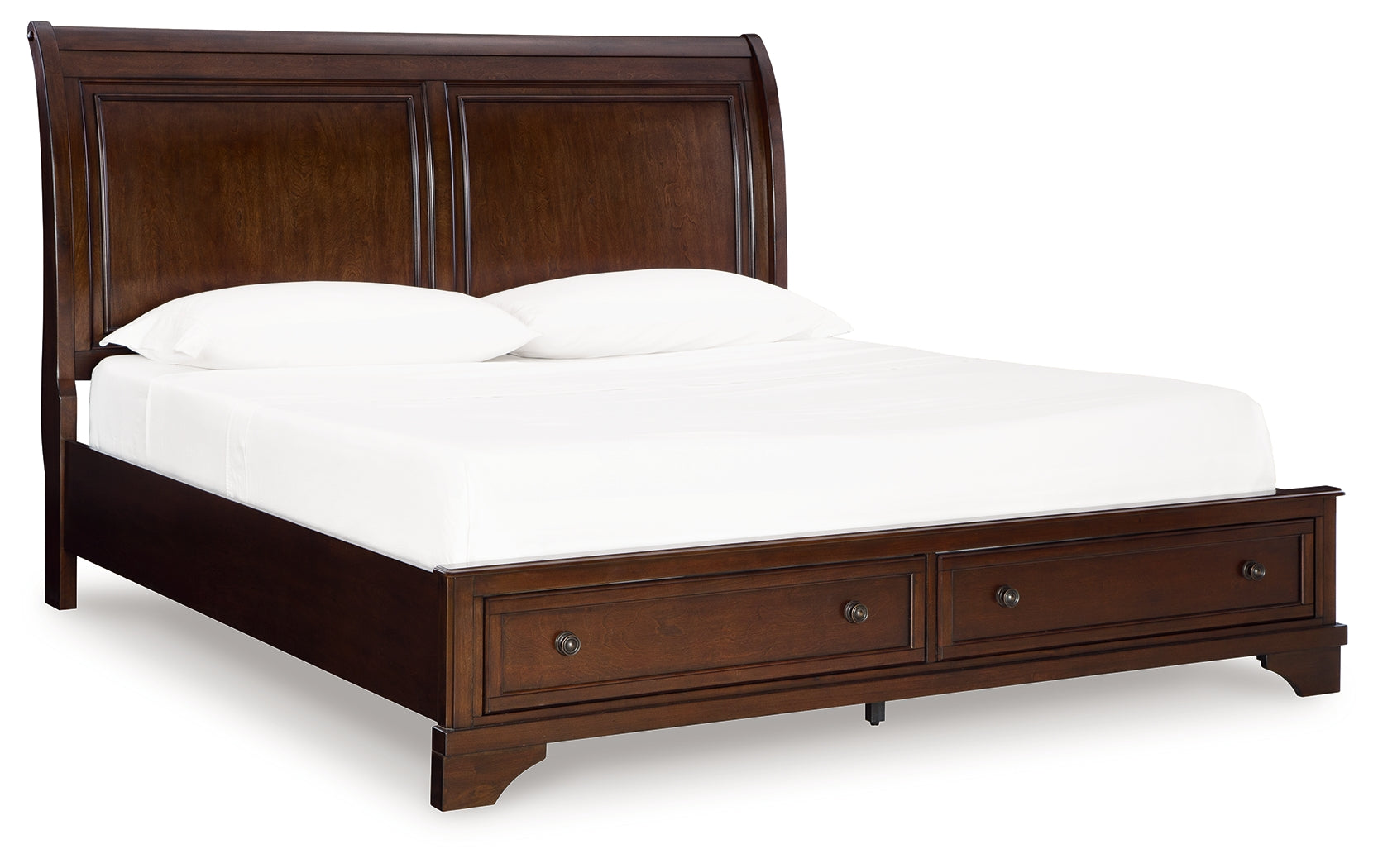 Trellington Brown Queen Sleigh Storage Bed - B716B1