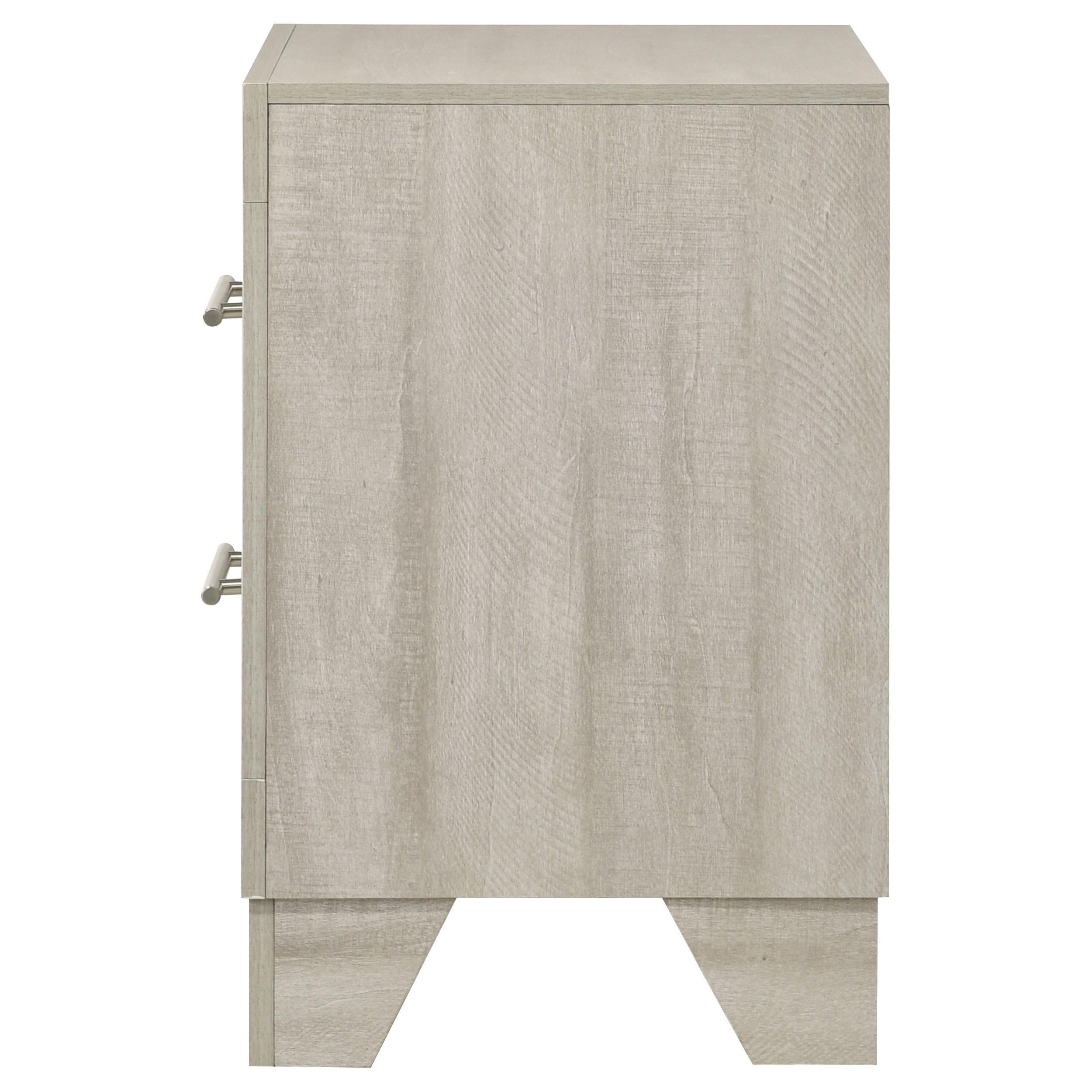 Trenton 2-drawer Nightstand Bedside Table Rustic Cream - 225062