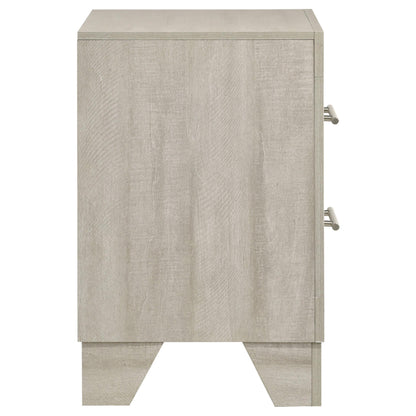 Trenton 2-drawer Nightstand Bedside Table Rustic Cream - 225062