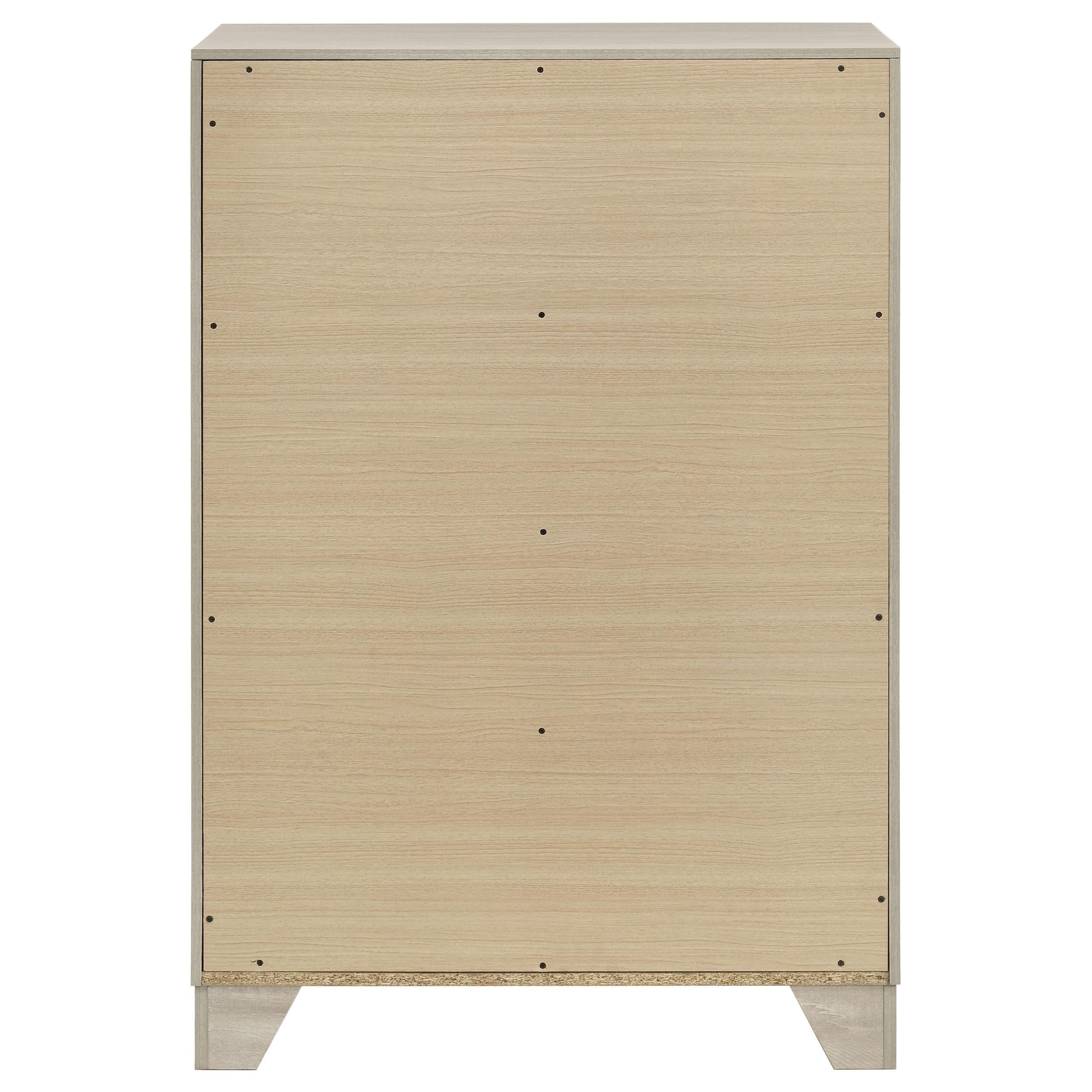 Trenton 4-drawer Bedroom Chest of Drawers Rustic Cream - 225065