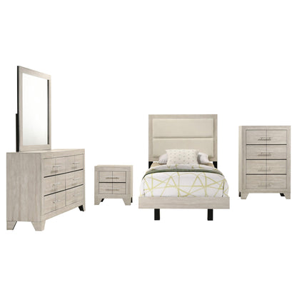 Trenton 5-piece Twin Bedroom Set Rustic Cream - 225061T-S5
