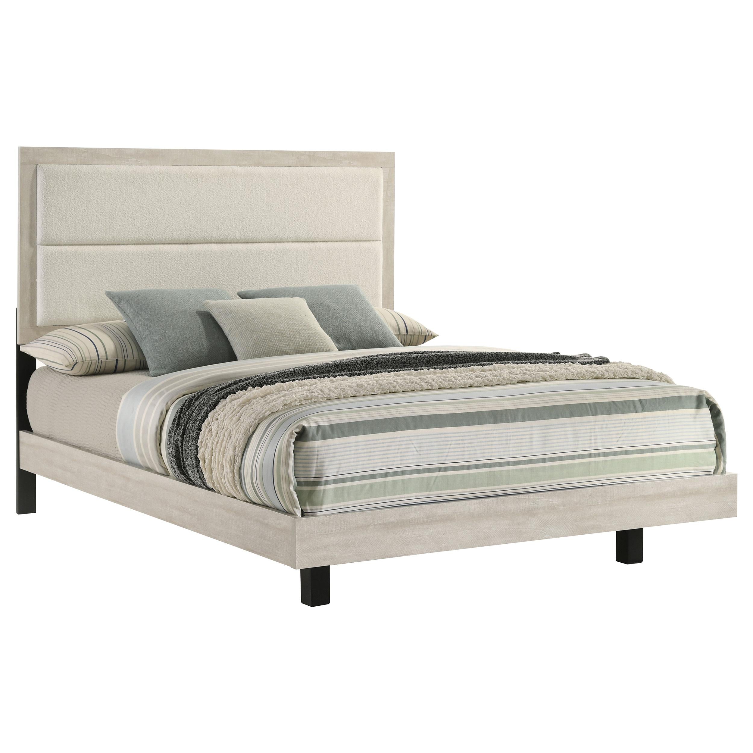 Trenton 54-inch Wood Full Panel Bed Rustic Cream - 225061F