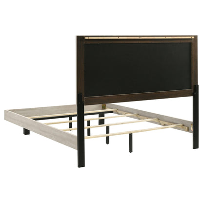 Trenton 54-inch Wood Full Panel Bed Rustic Cream - 225061F