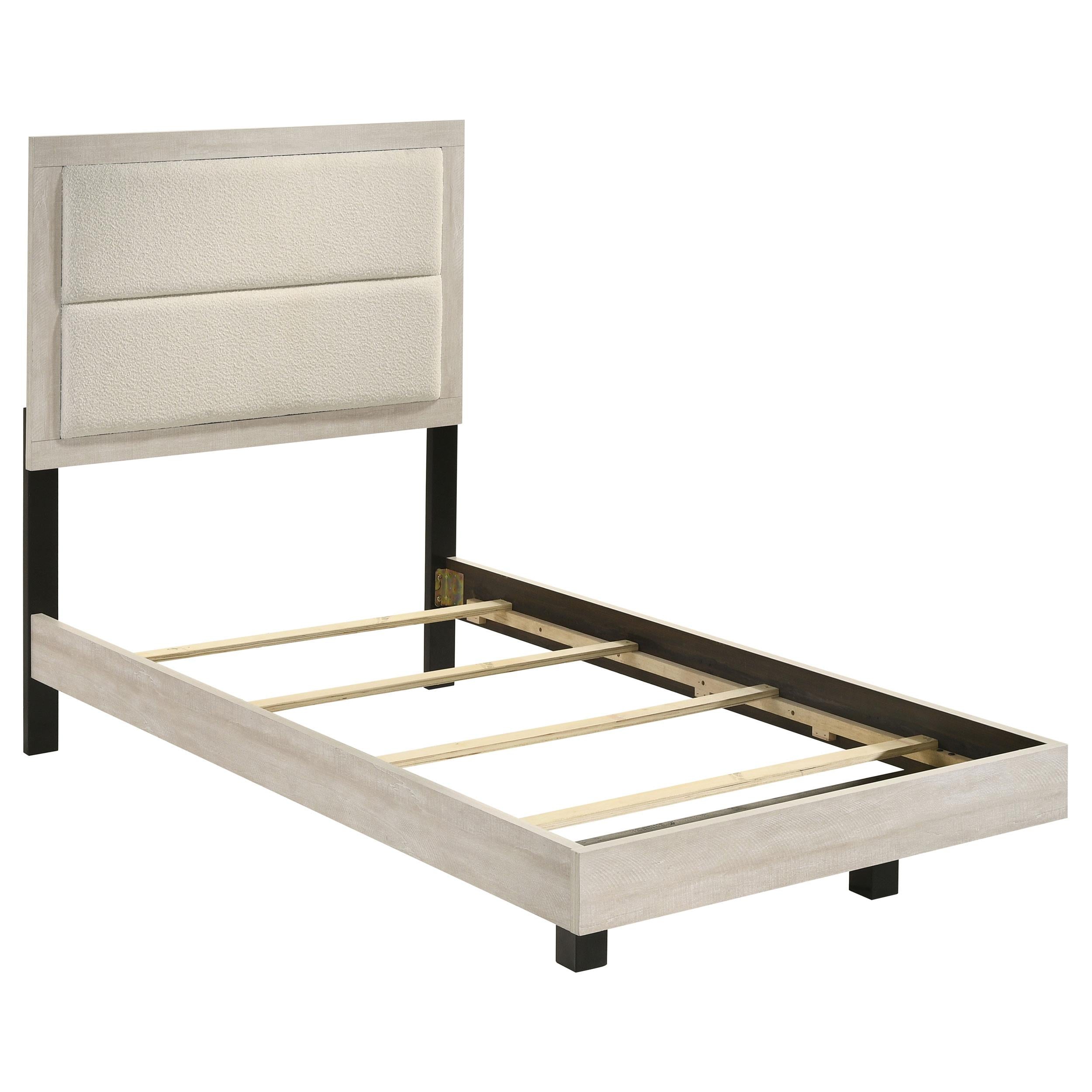 Trenton 54-inch Wood Twin Panel Bed Rustic Cream - 225061T