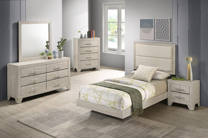 Trenton 54-inch Wood Twin Panel Bed Rustic Cream - 225061T