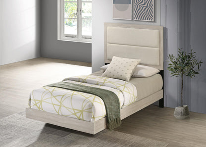 Trenton 54-inch Wood Twin Panel Bed Rustic Cream - 225061T