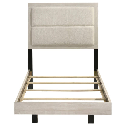 Trenton 54-inch Wood Twin Panel Bed Rustic Cream - 225061T