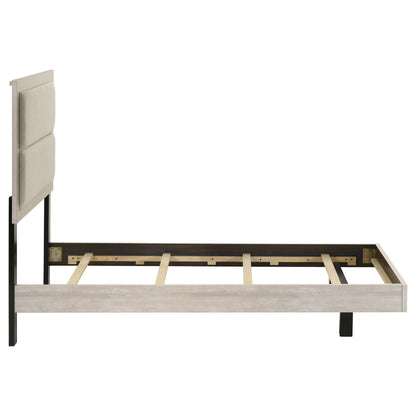 Trenton 54-inch Wood Twin Panel Bed Rustic Cream - 225061T