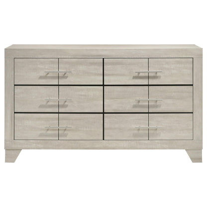 Trenton 6-drawer Bedroom Dresser Rustic Cream - 225063
