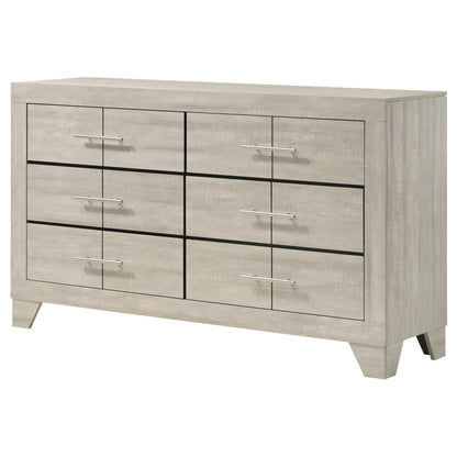Trenton 6-drawer Bedroom Dresser Rustic Cream - 225063