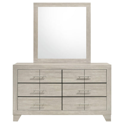 Trenton 6-drawer Bedroom Dresser With Mirror Rustic Cream - 225063M