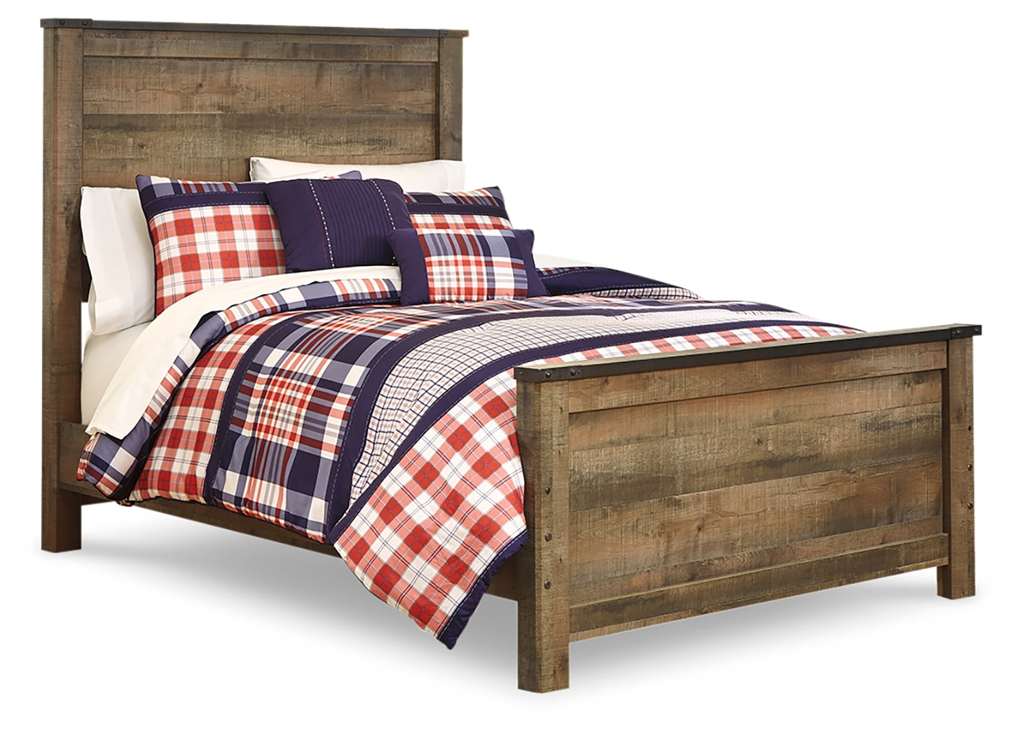 Trinell Brown Full Panel Bed, Dresser, Mirror and Nightstand - B446B78