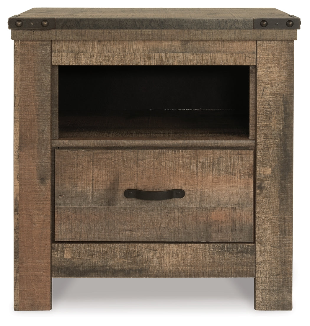 Trinell Brown Full Panel Bed, Dresser, Mirror and Nightstand - B446B78