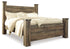Trinell Brown King Poster Bed, Dresser, Mirror and Nightstand - B446B75