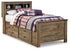 Trinell Brown Twin Panel Bed with Storage and Nightstand - B446B68