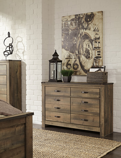 Trinell Full Panel Bed with Storage and Dresser - B446B93