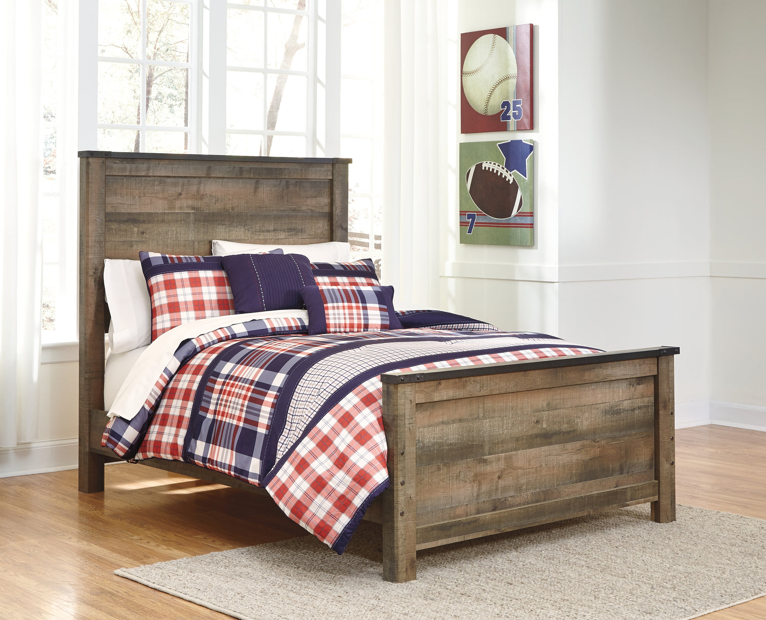 Trinell Full Panel Bed with Storage and Dresser - B446B93