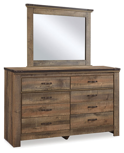 Trinell King Panel Bed, Dresser, Mirror and Nightstand - B446B94